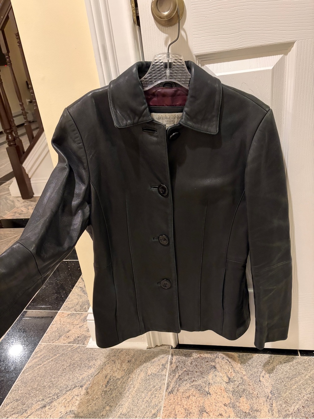 Liz Claiborne Women's Black Leather Jacket - Very Soft